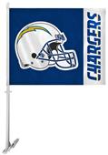NFL Los Angeles Chargers 2-Sided Helmet Car Flag NFL Los Angeles Chargers 2-Sided Helmet Car Flag