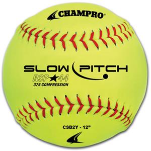 12" Yellow Recreational Slow Pitch Softball CSB2Y