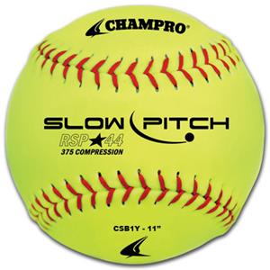 11" Yellow Recreational Slow Pitch Softball CSB1Y