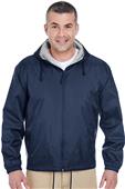 UltraClub Mens Fleece-Lined Hooded Jacket UltraClub Mens Fleece-Lined Hooded Jacket