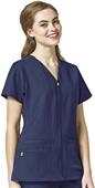 WonderWink Four-Stretch Womens Zip Front Scrub Top WonderWink Four-Stretch Womens Zip Front Scrub Top