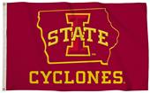 Collegiate Iowa State 3'x5' Flag w/State Outline Collegiate Iowa State 3'x5' Flag w/State Outline