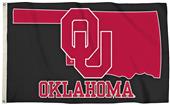 Collegiate Oklahoma 3'x5' Flag w/State Outline Collegiate Oklahoma 3'x5' Flag w/State Outline