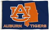 Collegiate Auburn 3'x5' Flag w/State Outline Collegiate Auburn 3'x5' Flag w/State Outline