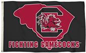 Collegiate S. Carolina 3'x5' Flag w/State Outline Collegiate S. Carolina 3'x5' Flag w/State Outline