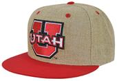 University of Utah Lightweight Jute Snapback Cap University of Utah Lightweight Jute Snapback Cap