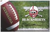 Fan Mats NCAA Nebraska Blackshirt Scraper Ball Mat Fan Mats NCAA Nebraska Blackshirt Scraper Ball Mat