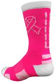 Pearsox Dash Pink Ribbon Crew Socks Pearsox Dash Pink Ribbon Crew Socks