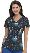 Cherokee Disney Women's V-Neck Scrub Top Cherokee Disney Women's V-Neck Scrub Top