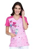 Cherokee Disney Womens Trolls V-Neck Scrub Top Cherokee Disney Womens Trolls V-Neck Scrub Top