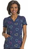 HeartSoul Womens Prints V-Neck Scrub Top HeartSoul Womens Prints V-Neck Scrub Top