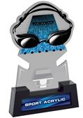 7" Sport Smoked TRUacrylic Swimming Trophy 7" Sport Smoked TRUacrylic Swimming Trophy
