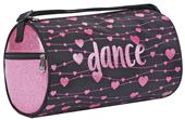 Sassi Designs Pink Heart Sparkle Small Roll Duffel Sassi Designs Pink Heart Sparkle Small Roll Duffel