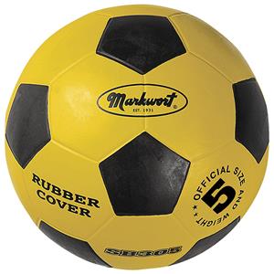 Markwort Yellow & Black Rubber Cover Soccer Balls
