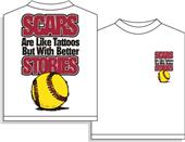 Utopia Softball Scars Short SleeveTshirt Utopia Softball Scars Short SleeveTshirt