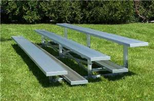 3 Row Non Elevated Galvanized Bleachers