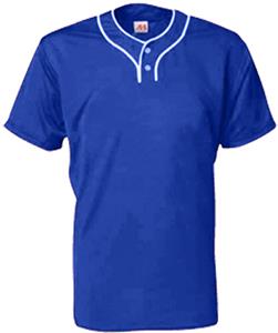 A4 Youth 2-Button Stretch Mesh Baseball Jersey