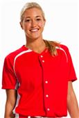 A4 Women's Full Button Power Mesh Softball Jerseys A4 Women's Full Button Power Mesh Softball Jerseys