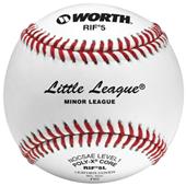 Worth 9" RIF 5 Little League Leather Baseballs