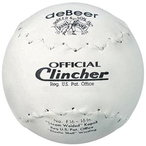 deBeer 16" Specialty Clincher Leather Softballs