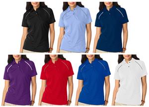 Blue Generation SS Piped Trim Wicking Polo Shirts