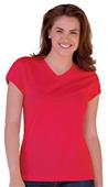Blue Generation Ladies SS Wicking V-Neck T-Shirts