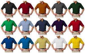Blue Generation Men's SS Solid Wicking Polo Shirts