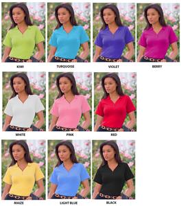 Blue Generation SS Y-Placket Stretch Polo Shirts