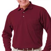 Blue Generation Pocketed LS Pique Polo Shirts Blue Generation Pocketed LS Pique Polo Shirts