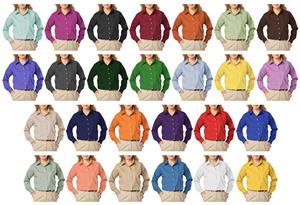 Blue Generation Ladies LS Easy Care Poplin Shirts