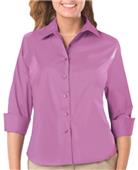 Blue Generation 3/4 Sleeve Stretch Poplin Blouse Blue Generation 3/4 Sleeve Stretch Poplin Blouse