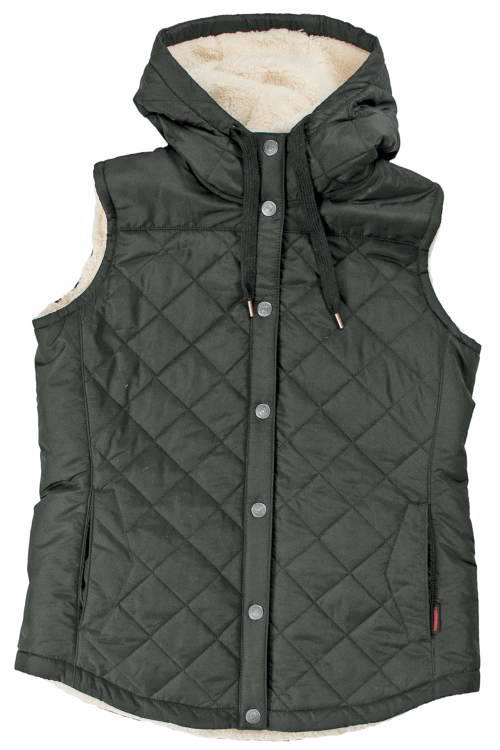 E141233 Tough Duck Womens Quilted Sherpa Lined Vest