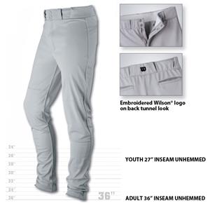 Wilson Pro T3 Premium Unhemmed Baseball Pants