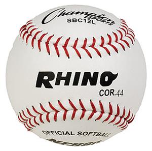 Champion NFHS White Leather 12" Softballs (DOZENS)