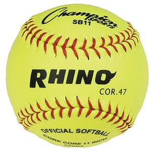 Champion Optic Yellow Syntex 11" Softballs (DOZEN)