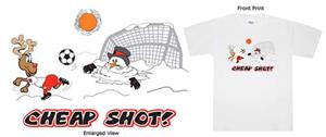 Cheap Shot soccer tshirt gifts (Short Sleeved)