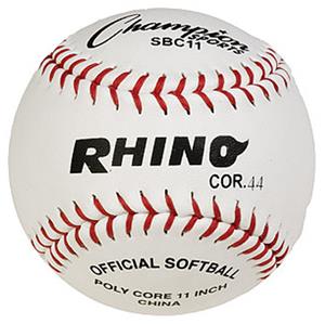 Champion Sports White Syntex 11" Softballs (DOZEN)