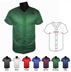 Husky Youth Full Button Mesh Baseball Jerseys