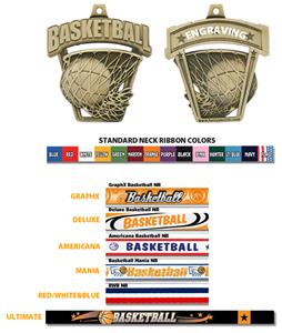 Hasty Awards 2.5" ProSport Basketball Medals