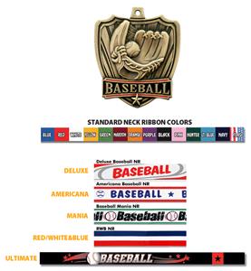 Hasty Awards 2.5" Shield Baseball Medals
