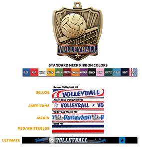 Hasty Awards 2.5" Shield Volleyball Medals