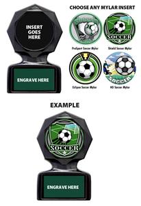 Hasty Awards 5" or 6" Soccer Black Ice Trophy
