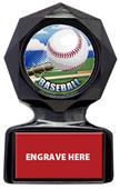 Hasty Awards 5" or 6" Baseball Black Ice Trophy Hasty Awards 5" or 6" Baseball Black Ice Trophy