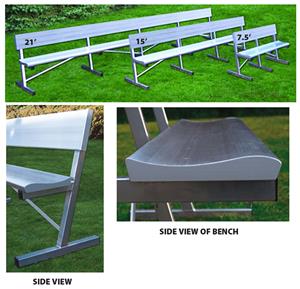 Pro Players Aluminum Bench With Backrests 3 Sizes