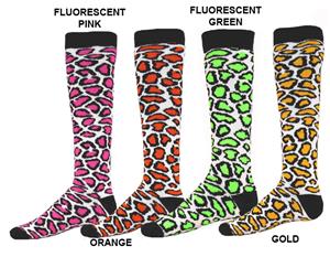Red Lion Leopard Print Athletic Socks