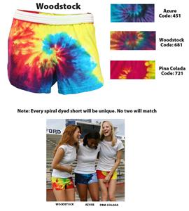 Soffe Spiral Tye Dyed Athletic Shorts 3" Inseam