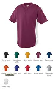 Augusta Wicking Color Block Two-Button Jerseys