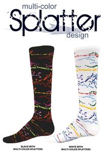 Red Lion Multi-Color Splatter Design Athletic Sock