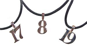 Player Number Charm Necklaces Unique Gifts
