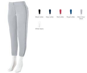 Augusta Womens Low-Rise Softball Pant with Piping